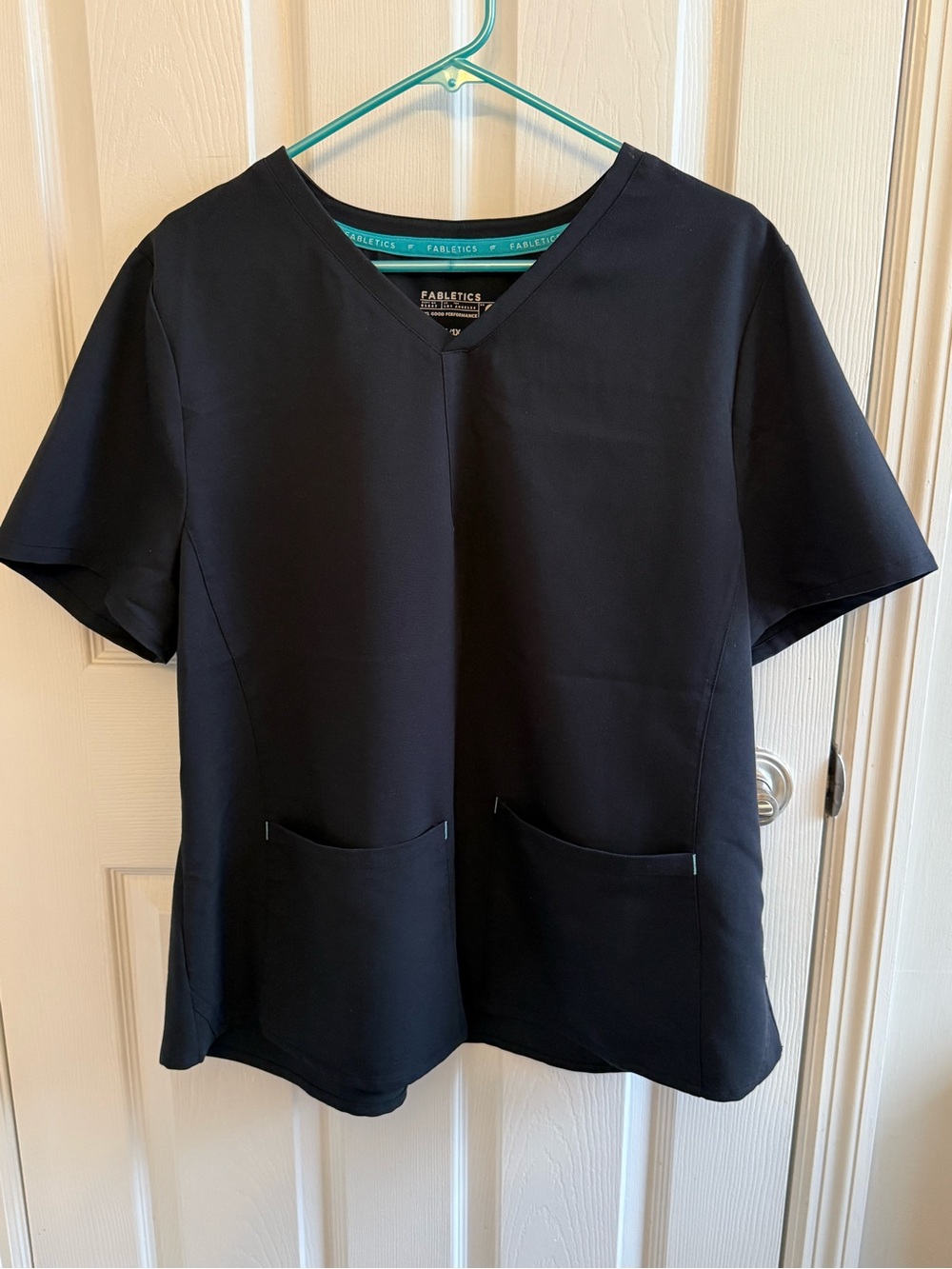Black scrubs top